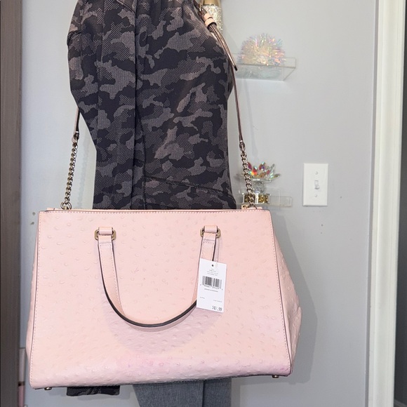 kate spade Handbags - Kate Spade NWT $587 Retail Tags structure blush pebble leather Cross/shld bag
